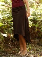 Boho Maxi Skirt, Long High Low Elegant , Hippie Stretch Clothing
