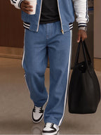 Modern Faux Denim Contrast 100% Cotton Set
