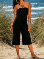 2-in-1 Wide-Leg Cropped Pants with Fold-Over Waist (Convertible to Tube-Top Jumpsuit)